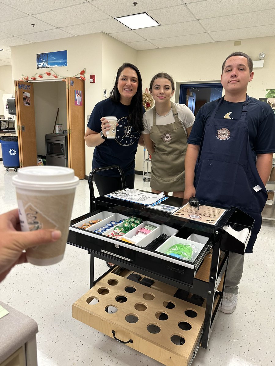 There’s nothing better than a Common Grounds “pick me up”- The absolute best service from the absolute best students! 💙☕️💛 <a href="/LHS210Krolo/">Mrs. Krolo</a>
