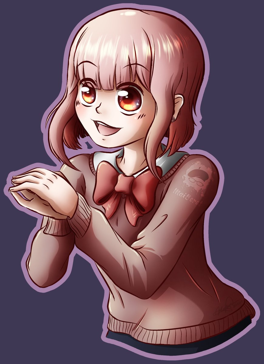 MaiBeret's tweet photo. Again, I would like to thank @otakuun_z6 for sketching out my character ;v; I am still honored to see her drawn in your style. Tysm and please accept this illustration of your character from me in return <3 https://t.co/IP7RfPED1F