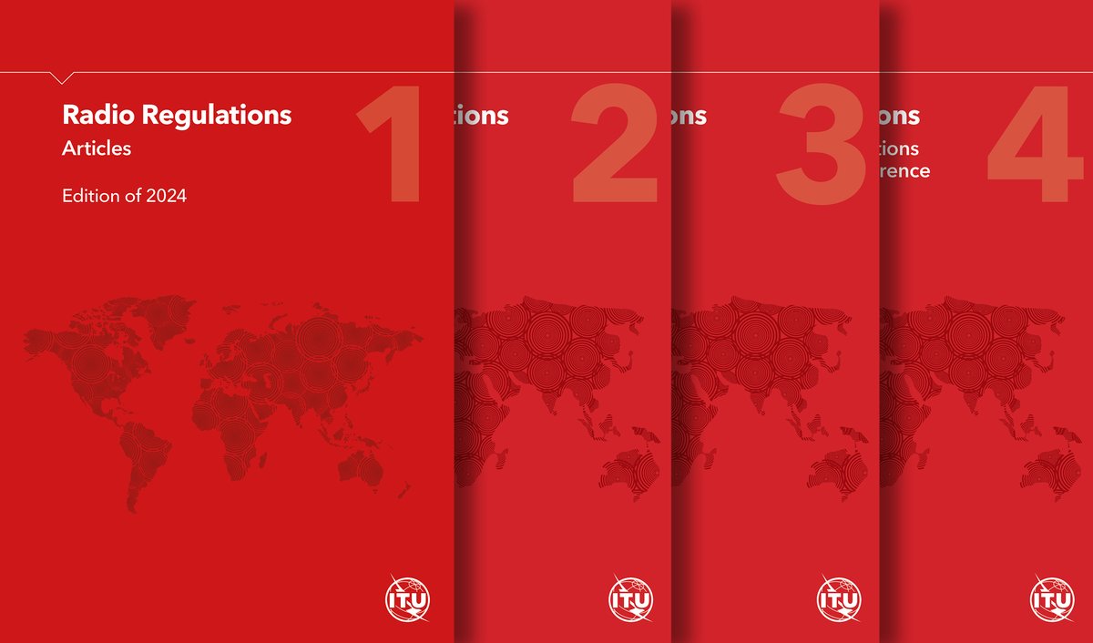 Int’l Telecommunication Union (@itu) on Twitter photo International treaty governing the global use of radio-frequency spectrum out now! itu.int/en/mediacentre…
2024 edition of the <a href="/ITU/">Int’l Telecommunication Union</a> Radio Regulations ensures a stable regulatory environment for innovative radiocommunication services on Earth and in space
#ITUWRC International treaty governing the global use of radio-frequency spectrum out now! itu.int/en/mediacentre…
2024 edition of the <a href="/ITU/">Int’l Telecommunication Union</a> Radio Regulations ensures a stable regulatory environment for innovative radiocommunication services on Earth and in space
#ITUWRC
