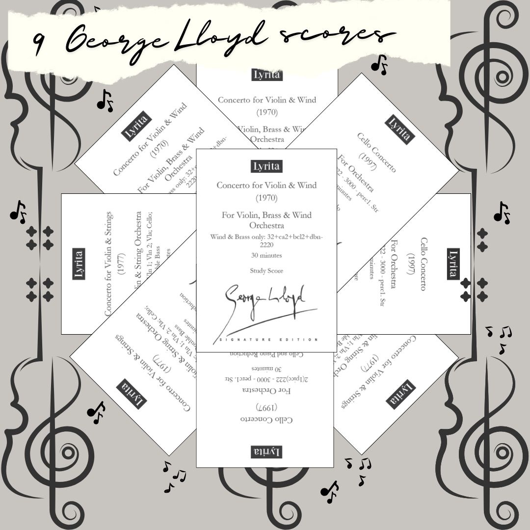 GLloydcomposer's tweet image. 9 new George Lloyd scores for August!
Head over to wyastone.co.uk to buy or hire these works.

#music #publsihing #scores #GeorgeLloyd #George #Lloyd #composer