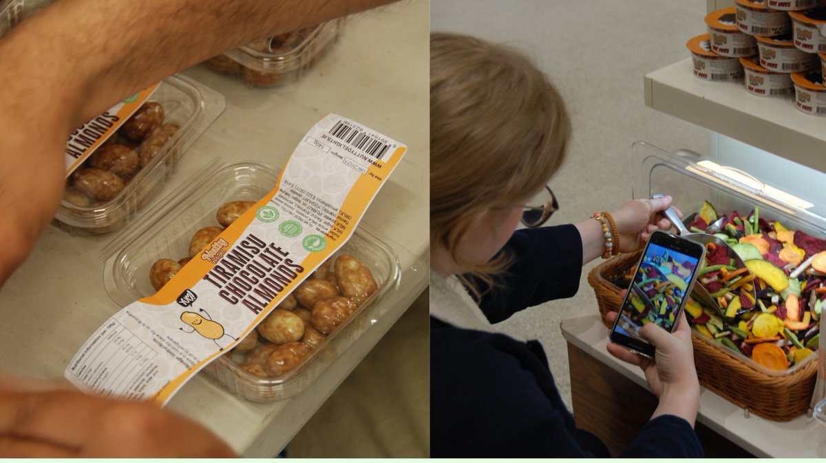 Sampling some delicious treats at Nutty Delights! 🍫📸 #TiramisuChocolateAlmonds #HealthySnacks #FoodieFinds #NuttyDelights