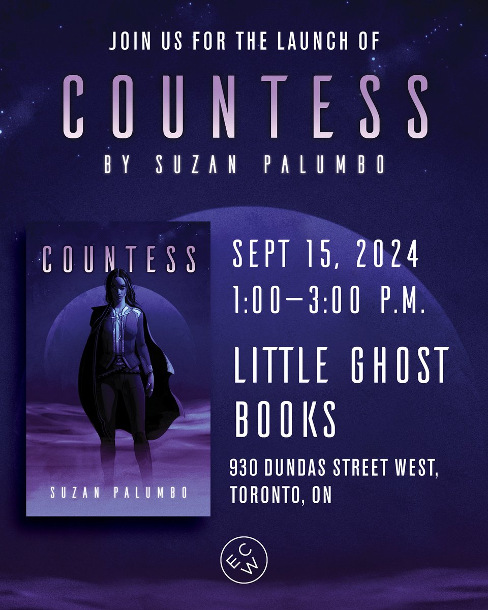 “Countess is a heart-pounding story from Suzan Palumbo, who has been steadily building herself up as a writer to watch in the speculative space, and this is a book you won’t want to miss.” – Reactor

Join us on Sept 15 for the book launch of Countess! @sillysyntax