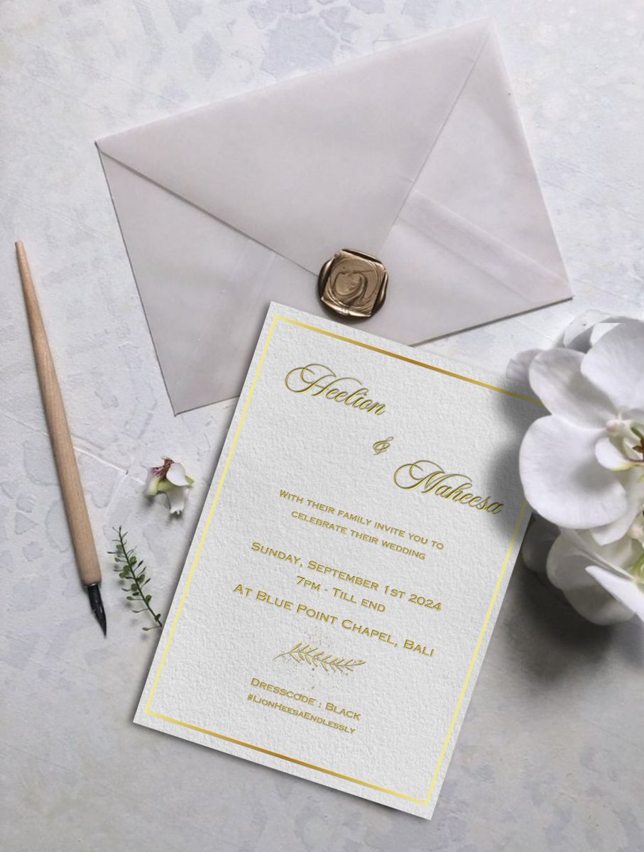 MAGICSTAREVENT's tweet image. ⠀
⠀Two hearts, one love, 
⠀and a lifetime of memories to be made. 

⠀𓍯𓂃𓂃𓂃𓂃𓂃
   
⠀𝑯𝒆𝒆𝒍𝒊𝒐𝒏 𝑴𝒊𝒌𝒂𝒆𝒍 𝑹 &amp;amp; 𝑴𝒂𝒉𝒆𝒆𝒔𝒂 𝑫𝒐𝒎𝒊𝒏𝒊𝒄
⠀Invite you to celebrate their wedding

⠀𝐎n 1st September, 2024
   𝐈n Blue Point Chapel, Bali

⠀#LionHeesaEndlessly 
⠀