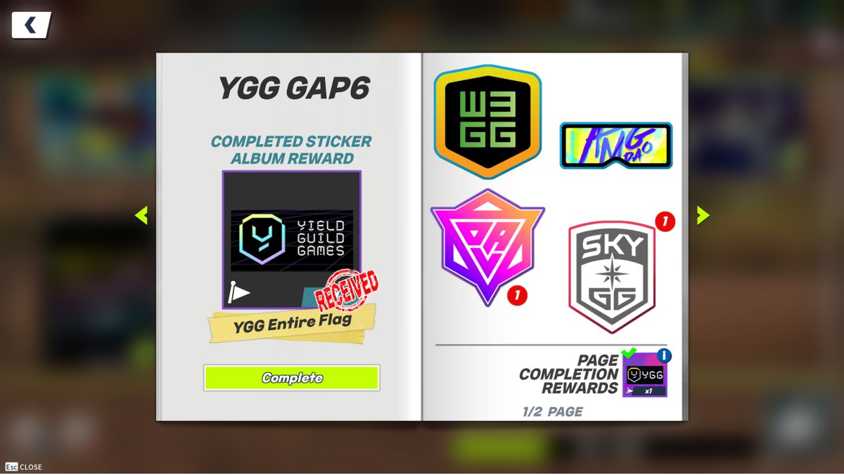 rsslpe5's tweet photo. Submitting GAP premium Quest at RRS for completing YGG stickers And also collected 3 Flags of YGG #YGGxRRS #YGGGAPS6 

@YieldGuild 
@joinamg 
@OLAGuildGames 
@w3ggofficial 
@YieldGuild_CN 
@YGGPilipinas https://t.co/MofVmB23x7