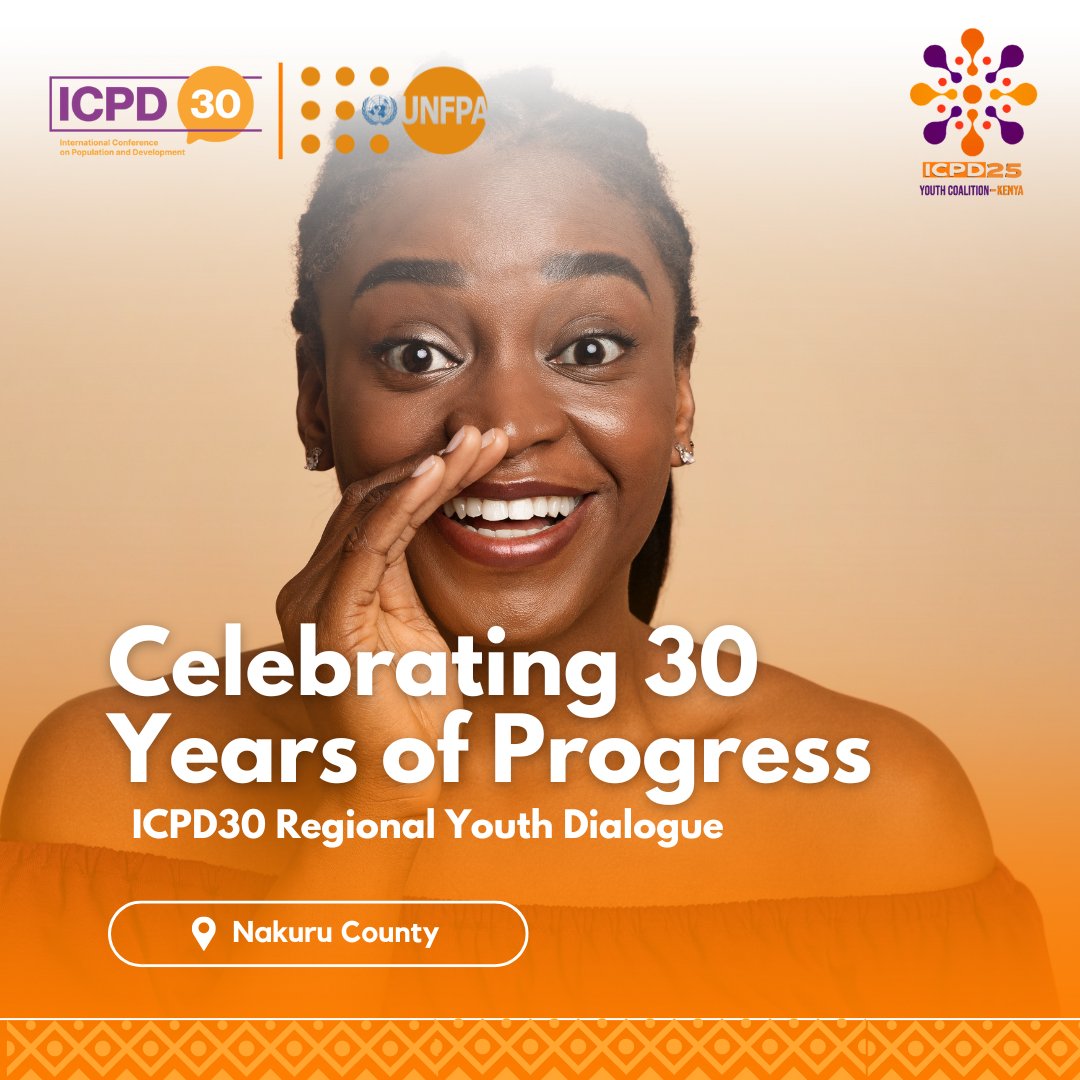 Icpd25YouthKE's tweet photo. Excited for the #ICPD Regional Youth Dialogue in Nakuru tomorrow! 

Join us as we continue to amplify youth voices and drive accountability for ICPD commitments. 

Let’s #AccelerateThePromise and make a difference!  #ICPDYouthDialogueKE https://t.co/L76mGHMHH4