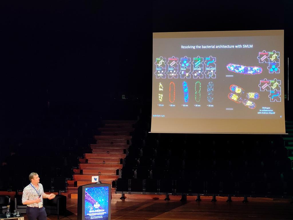Romain F. Laine (@lainebioimaging) on Twitter photo At #SMLMS2024 we're now hearing from <a href="/miCHRIScopy/">Christoph Spahn</a> presenting his awesome work on understanding chromosome organisation in bacteria using SMLM! At #SMLMS2024 we're now hearing from <a href="/miCHRIScopy/">Christoph Spahn</a> presenting his awesome work on understanding chromosome organisation in bacteria using SMLM!