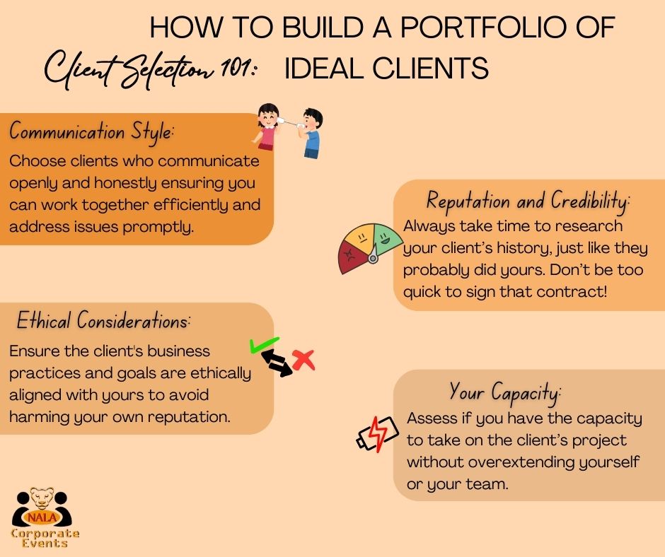 Nala_Corporate's tweet photo. Your network is your net worth! 

Who do you associate with as a business? Here's a few things you can look at when building your client portfolio. 

#nalacorporateevents #nalaevents #clienttip https://t.co/MEAaR6qzrf