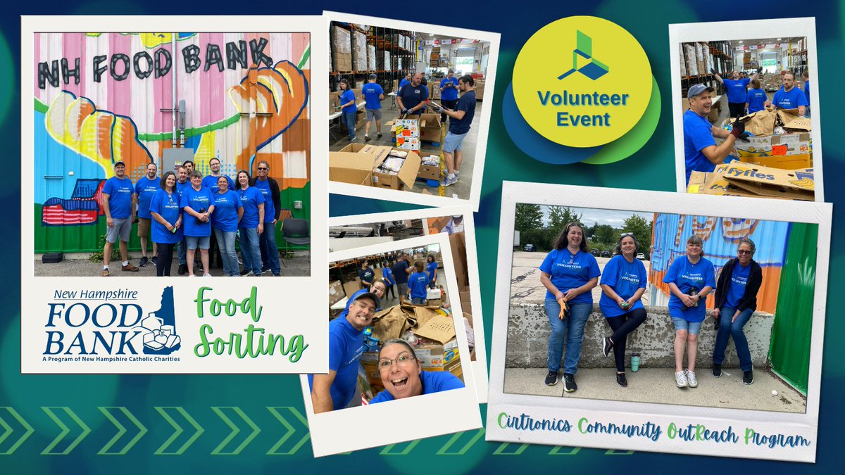 Cirtronics (@cirtronics) on Twitter photo Last week, a group of #Cirtronian worked at the New Hampshire Food Bank, assisting in their food sorting program.
Thank you <a href="/NHFB/">NH Food Bank</a> for your continued service to our #community and to our #Cirtronics #volunteers who make this possible! #6WeServe #Service #CCORP Last week, a group of #Cirtronian worked at the New Hampshire Food Bank, assisting in their food sorting program.
Thank you <a href="/NHFB/">NH Food Bank</a> for your continued service to our #community and to our #Cirtronics #volunteers who make this possible! #6WeServe #Service #CCORP