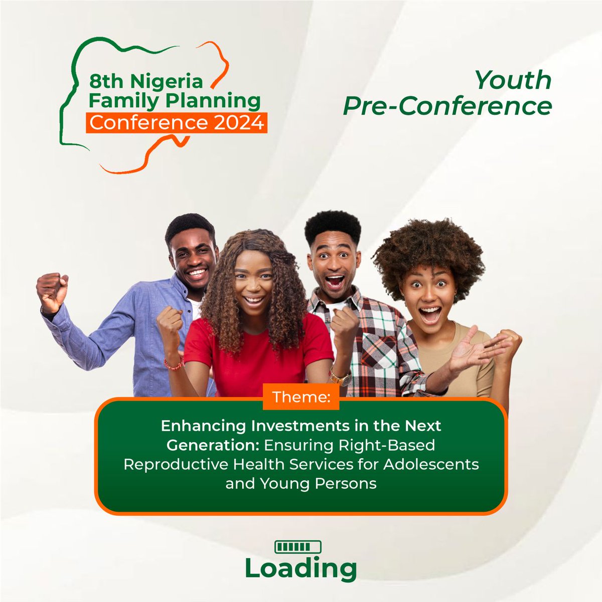 rosemary__oz's tweet photo. The wait is almost over!
The Youth Pre-conference for the 8th Nigeria Family Planning Conference is around the corner, and it's going to be EPIC.
#NFPYouthPreconference24
#NFPCYouth, #FP4Youth #8ThFP4Youth
#YouthPreConference #SRHR #FamilyPlanning https://t.co/yKx8R2ou5S