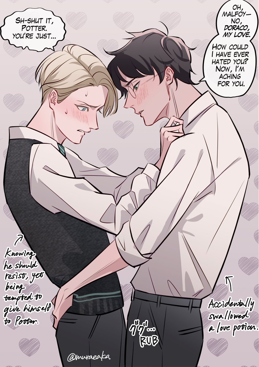 muraeaka's tweet photo. Harry P0tter and the Love Potion Blunder?
#Drarry #hpdm https://t.co/zfhiUlvUOy