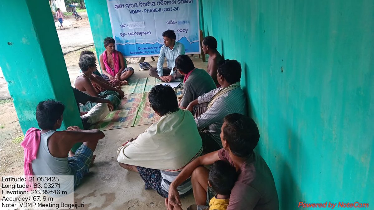 Distemg_bgh's tweet photo. #ResilientOdisha
Village Disaster Management Plan meeting was organized on 26.08.2024 by Vikash NGO at  Bageijuri village of Purena GP of Rajborasambar Block in the presence of Ward Members, AWW, ASHA and community people.
@osdmaodisha
@DMBargarh https://t.co/A981i2LjcA