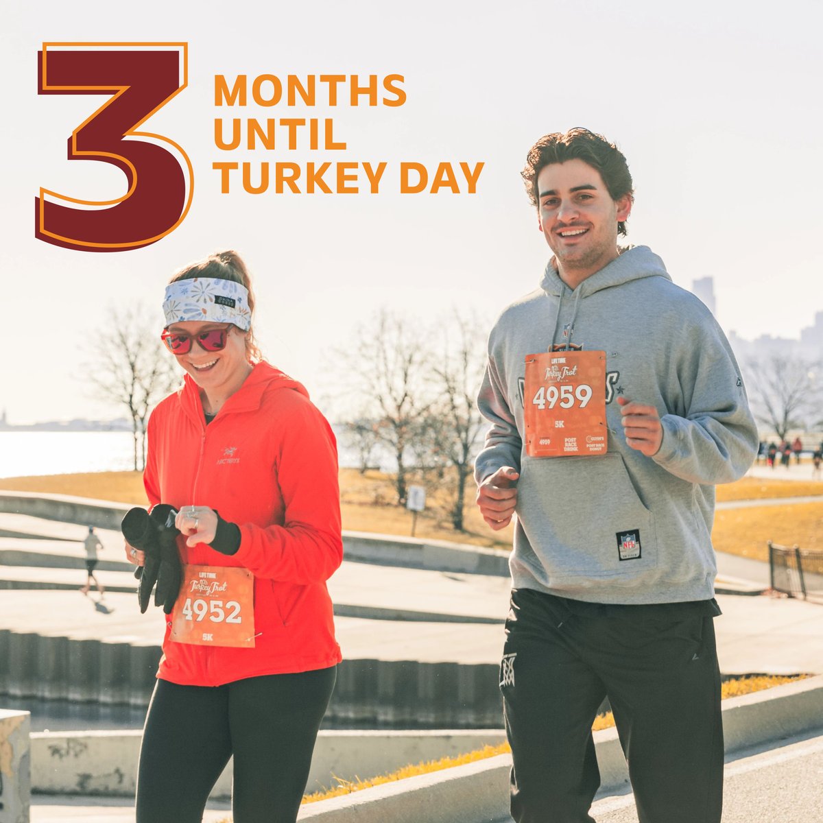 TurkeyTrot_Chi's tweet image. Just 3 months until the @LifeTime_Life Turkey Trot Chicago! 🍁 Whether you're a seasoned runner or just looking for a fun family activity, this is the perfect way to kick off your Thanksgiving celebrations. 
-
#TurkeyTrotChicago #TurkeyTrot #5K #8K #KidsRun #LTAthleticEvents