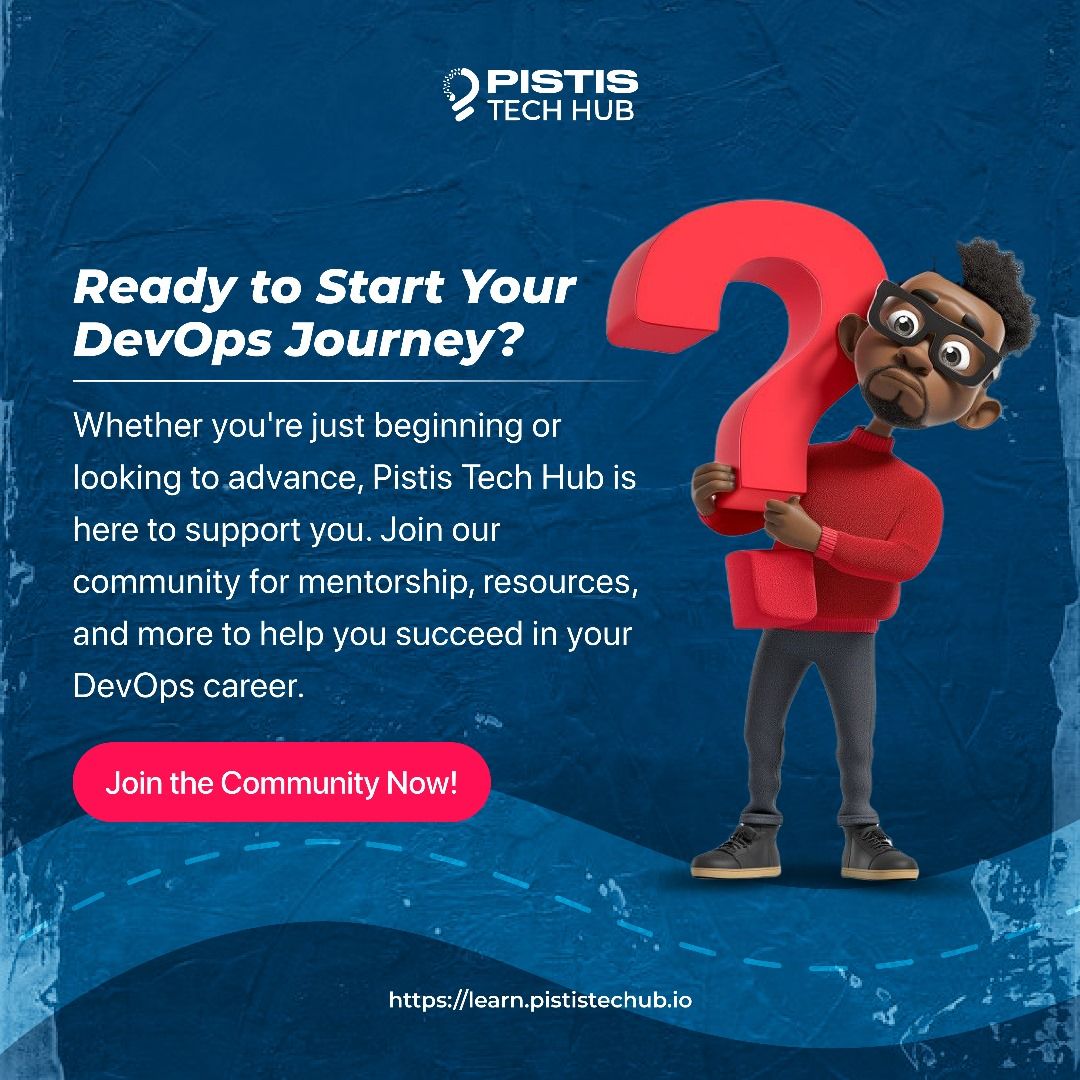 pististechub's tweet photo. Ready to navigate the journey to becoming a DevOps pro? Whether you’re just starting out or leveling up, this guide is your blueprint to success.

Start your journey today with us! Join our community, gain expert mentorship, and accelerate your career in DevOps. 

#DevOpsJourney https://t.co/whL78jresk