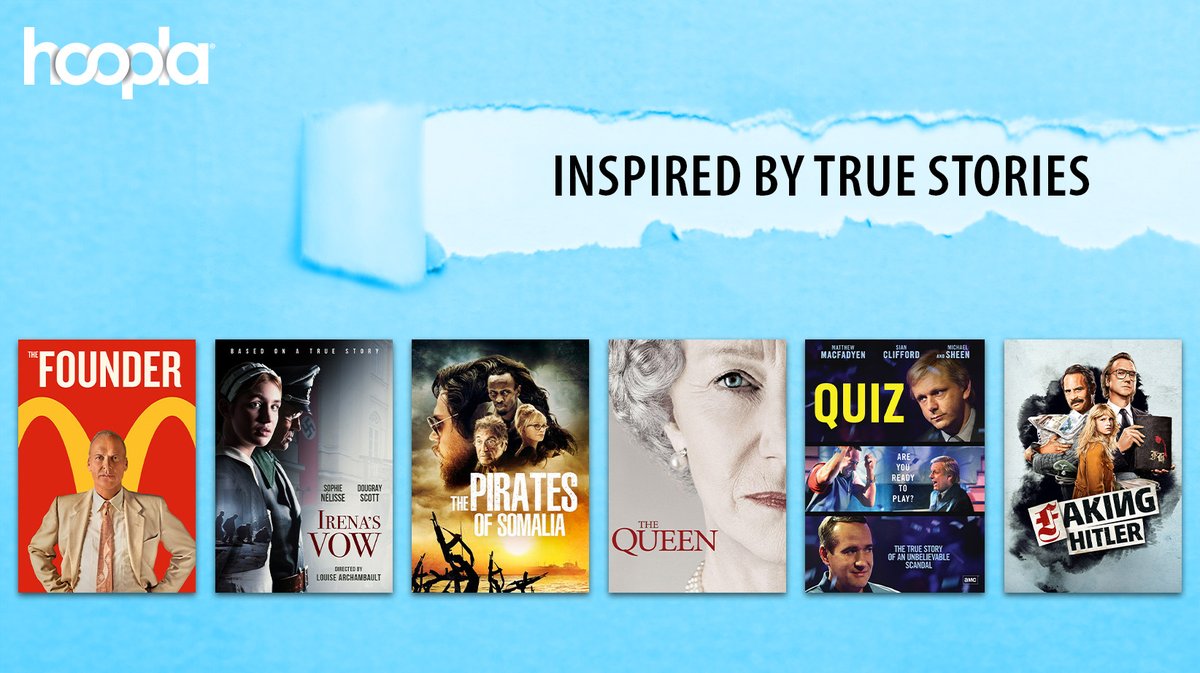 hooplaDigital's tweet photo. Real stories, real impact—immerse yourself in movies and TV inspired by true events. 📽️ Borrow on #hoopla for #freewithlibrarycard! 💳 https://t.co/GJlCtJNWbs https://t.co/3fEX25ZsFk