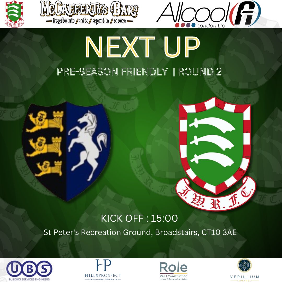 IlfordRFC's tweet photo. 📆NEXT UP: Thanet (A)

The Wanderers (Ilford Wanderers) will be travelling down to Thanet this Saturday to take on Thanet Wanderers. 

We have spaces available on the coach - Make sure you reserve your spot! https://t.co/9tXq3oBfYT