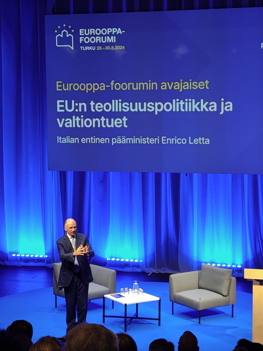 Eilen vierailu <a href="/TurkuAMK/">Turun ammattikorkeakoulu</a>, kiitos hyvistä keskusteluista! 
Nyt Turun <a href="/Eurooppafoorumi/">Eurooppa-foorumi</a>, ja avauspuheenvuorot <a href="/PetteriOrpo/">Petteri Orpo</a> ja <a href="/EnricoLetta/">Enrico Letta</a>. 
<a href="/tradenomit/">Tradenomit</a> mukana pohtimassa Euroopan ja Suomen turvallista tulevaisuutta.