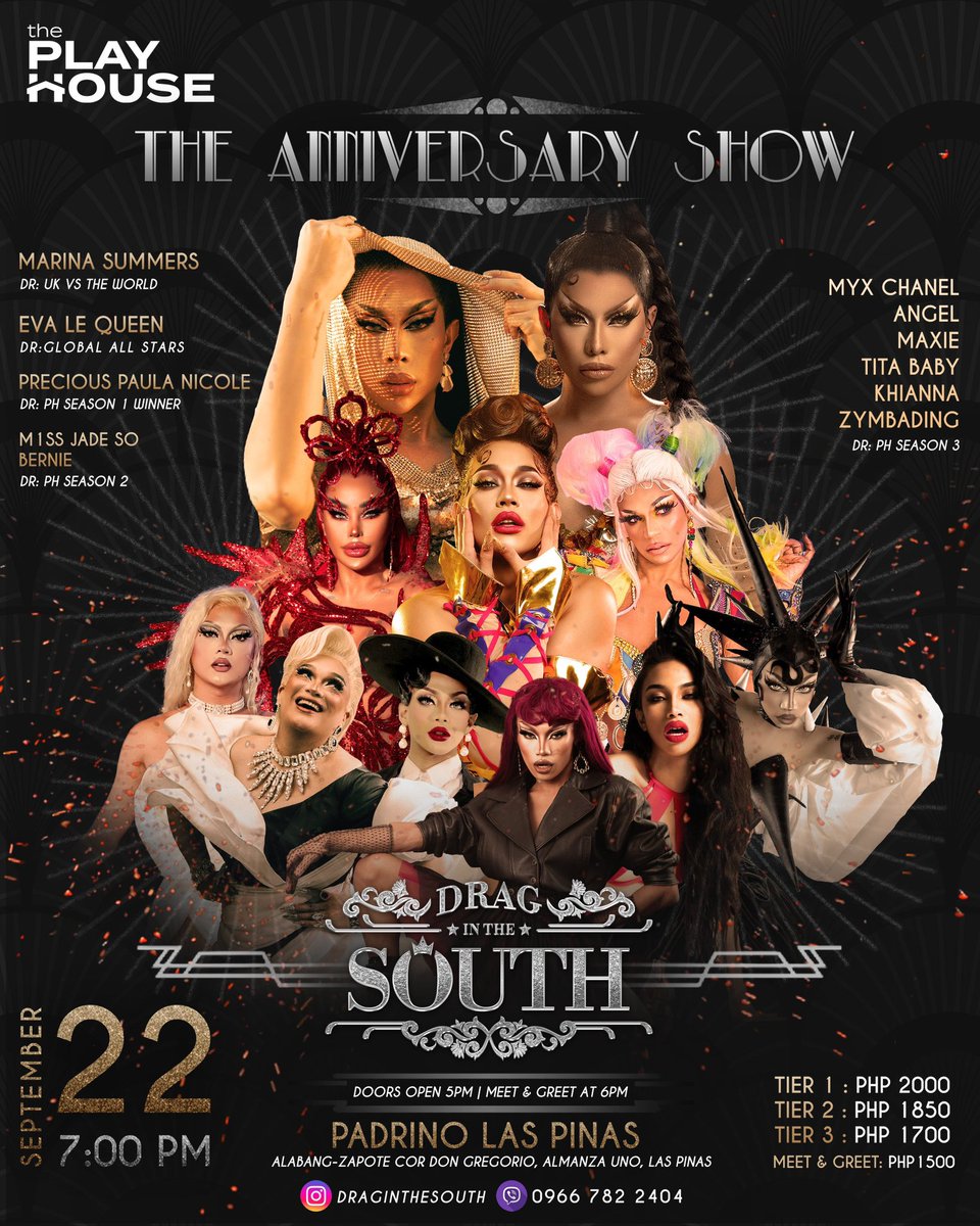 HausOfM1ssJade's tweet photo. DITS turns two ✌🏻 See you, southiannas!

📺 Drag In The South: The Anniversary Show
📅 September 22, 2024 (Sunday)
📍 Padrino Las Piñas
🎟️ SOLD OUT

#M1ssJadeSo
#TeamM1ssJadeSo 
#Goddessafication 
#GoddessaBehavior 
#GoddessaSupremacy https://t.co/s6U2UdKcts