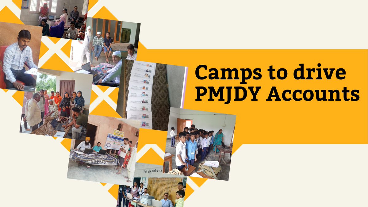 **Camps to drive PMJDY Accounts **
CSP on a national mission: A time tasted method to reach customers where they are

#10YearsofJanDhan
 
#PMJDY
 
#FinancialInclusion
 
#SBI
 
<a href="/narendramodi/">Narendra Modi</a>