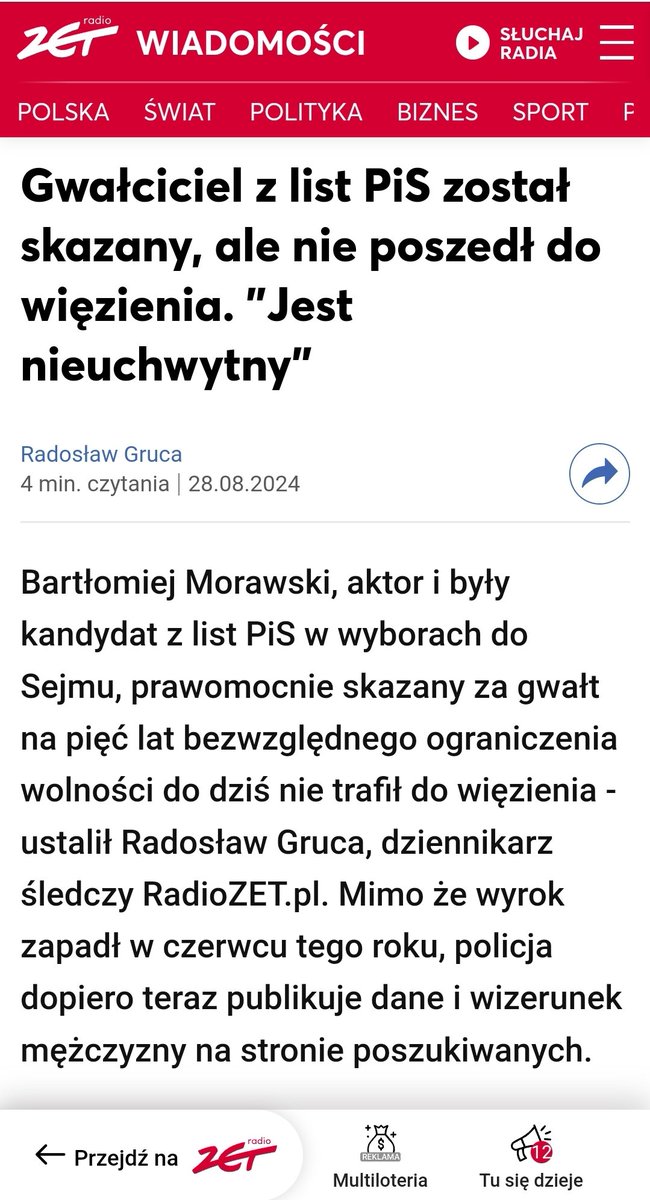 Pomocy!!!
Udostępniajmy, by złapać najbardziej perfidnego seksualnego przestępcę ostatniej dekady. Tylko Wasze zasięgi mogą pomóc go schwytać, bo jak na razie każdy dzień dostarcza mi dowodów, że komuś bardzo zależy, by sprawę zagrzebać wraz z jego zniknięciem!

Po prawomocnym