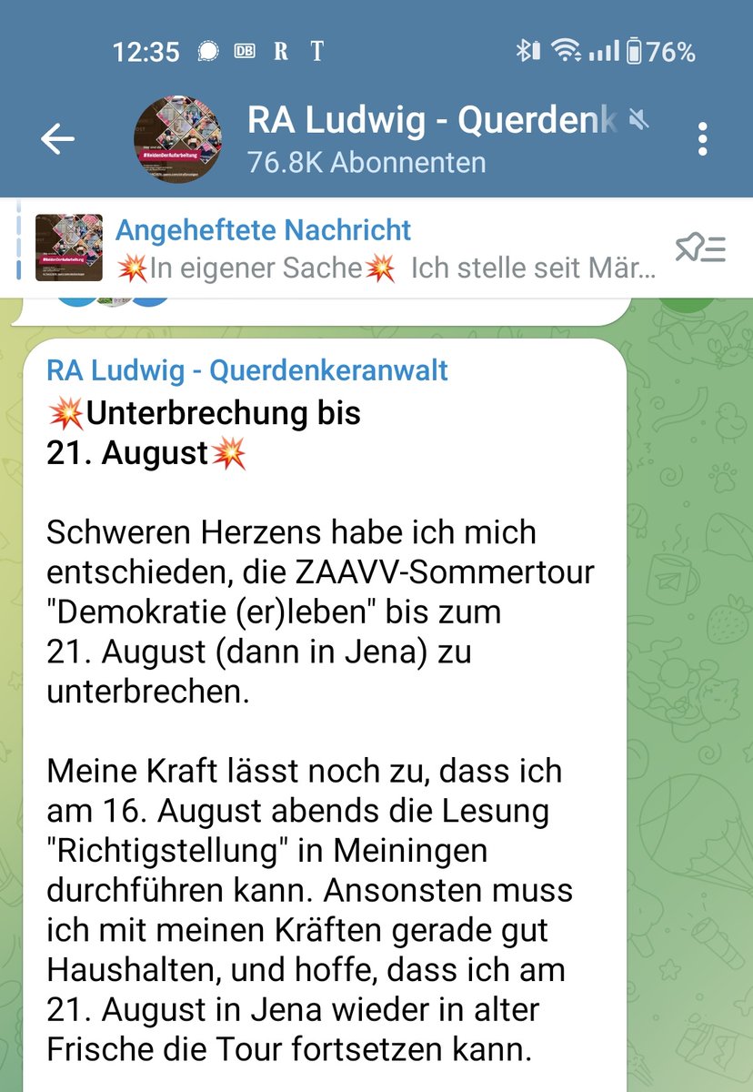 vi_bec's tweet photo. #RalfLudwig scheint weiterhin ganz fest im Griff eines ominösen Virus zu sein. Er versprach am 14. August, dass seiner ach so erfolgreiche #DemokratieErleben Tour am 21.08. fortzusetzen. Seitdem wird die Tour einfach totgeschwiegen... https://t.co/zncwmq2cy4