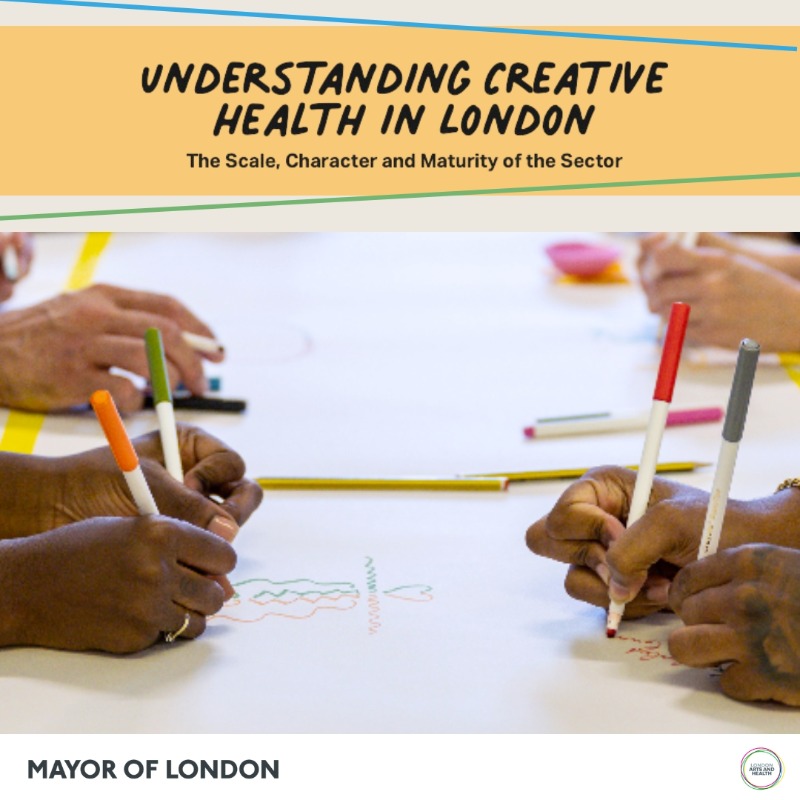 LDN_Culture's tweet photo. 💡Understanding London’s #CreativeHealth Sector 🎨

Join an online launch of fresh research by @RGordon_Nesbitt &amp; @LAHArtsHealth commissioned by @MayorofLondon. 
 
📅 Tues 24 September, 2-3:30pm  
  
📍Online  
  
FREE - register now ⬇️