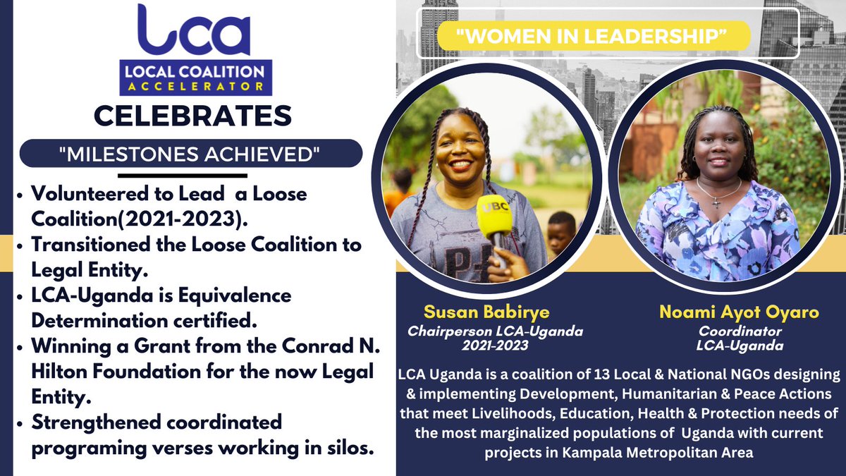 LcaUganda's tweet image. We’re Proud to celebrate key milestones under the leadership of @susan_babiryek &amp;amp; @NaomiAyot (2021-2023). Critical outcomes with women in leadership indeed!

#LCAUganda #LocallyLedDevelopment       #locallyledhumanitarian
#LCAJAPII
#LCAJAP11
 #LocalizationUg