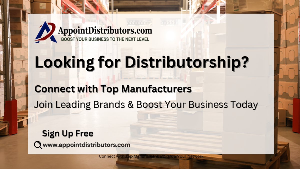 SnehaSingh3111's tweet image. How to Find Distributorships That Offer Long-Term Growth Potential?

Visit:- tinyurl.com/4z4ztcy7

#Distributorship #Distributorshipopportunities #getdistributorship #manufacturers #distributors #distributorship #wholesalers #suppliers #business #business2024 #india #B2B #newa