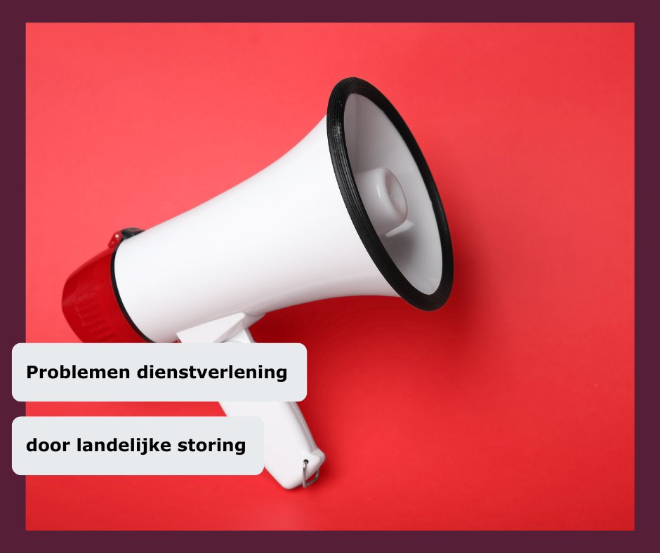 ‼️ 𝗗𝗼𝗼𝗿 𝗲𝗲𝗻 𝗹𝗮𝗻𝗱𝗲𝗹𝗶𝗷𝗸𝗲 𝘀𝘁𝗼𝗿𝗶𝗻𝗴 𝗲𝗿𝘃𝗮𝗿𝗲𝗻 𝘄𝗶𝗷 𝗼𝗽 𝗱𝗶𝘁 𝗺𝗼𝗺𝗲𝗻𝘁 𝗽𝗿𝗼𝗯𝗹𝗲𝗺𝗲𝗻 𝗺𝗲𝘁 𝗼𝗻𝘇𝗲 𝗱𝗶𝗲𝗻𝘀𝘁𝘃𝗲𝗿𝗹𝗲𝗻𝗶𝗻𝗴.