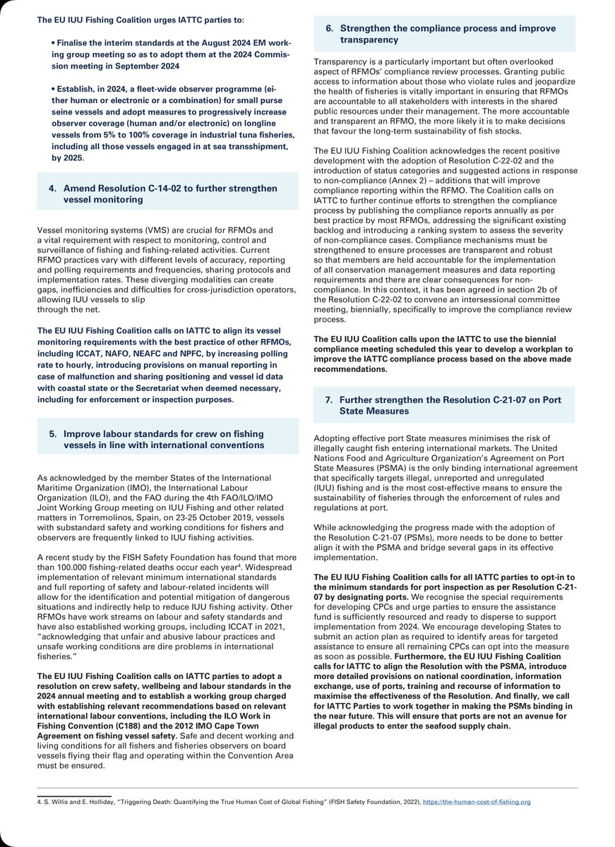 nevangelides's tweet photo. 🧵Ahead of @iattc_ciat annual meeting, environmental NGOs release their joint position on improving transparency and anti-#IUUfishing measures in the Eastern Pacific Ocean. 
We call IATTC countries to:
🔗Improve traceability through an electronic Catch Documentation Scheme
1/2 https://t.co/uwZ18GrSWw