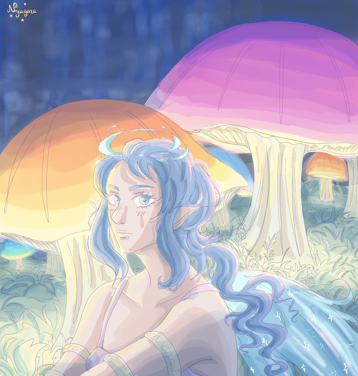 nyagara__'s tweet photo. 🍄🍄🧚‍♀️✨ Mushrooms Fairy ✨🧚‍♀️🍄🍄

#Fairy #Fée #fairyart #OC #ocart #digitalart #mushrooms #fores https://t.co/xygkX3sZ2L