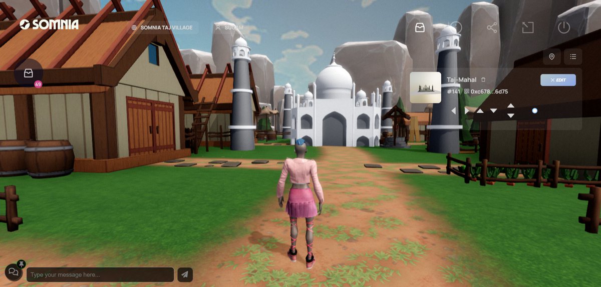 SugamPraka64913's tweet photo. ๐ Just completed building the Taj Mahal in the Somnia Metaverse! ๐โจ A tribute to my own Mumtaz! ๐ Proud to bring a piece of history into the virtual world. ๐ #Metaverse #SomniaMetaverse #TajMahal #DigitalArt #VirtualWorld @Somnia_Network https://t.co/r6wp4rFNbc