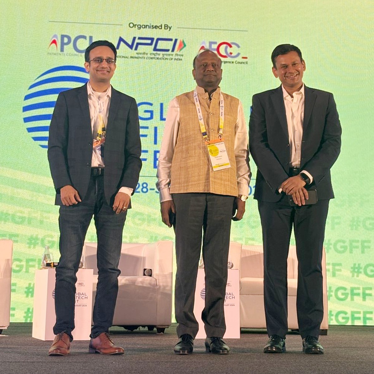 What a great kick-off of #GFF24!

Our co-founder Himanshu Chandra moderated a dynamic panel with Rajnish Kumar (Mastercard India) and Ashish Agrawal <a href="/dvbydt/">Ashish Agrawal</a>  (Peak XV Partners) on innovation's role in creating a safe, inclusive financial ecosystem.

#GlobalFintechFest2024