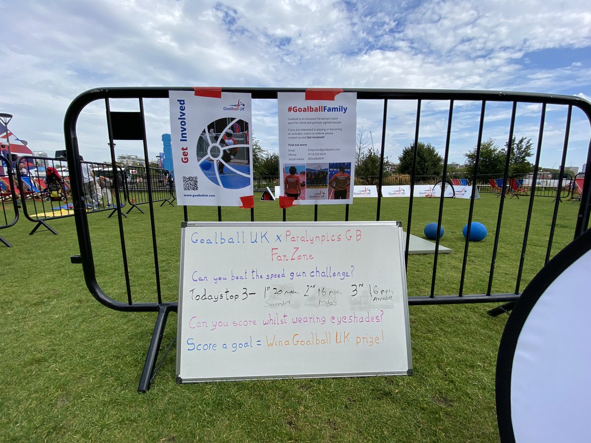 We’re at Battersea Power Station (<a href="/BatterseaPwrStn/">Battersea Power Station</a>) all day today as part of <a href="/ParalympicsGB/">ParalympicsGB</a>’s Fan Zone! 

Come down and see if you can beat the challenges and win a prize 🏆 !

#Paralympics #GoalballCommunity
