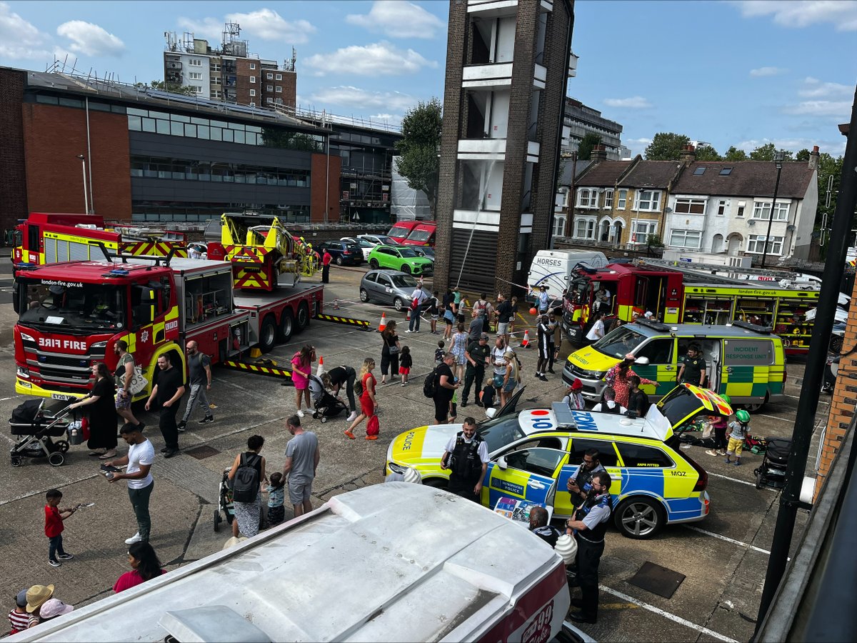 #Stratford fire station hosted a successful Open Day. 
We showcased our latest equipment including our 64 metre  ladder🪜 &amp; performed a RTC demo 🚗  We even raised over £260 for the <a href="/firefighters999/">Fire Fighters Charity</a> ! 
A big thanks goes to our <a href="/LFBFireCadets/">🚒 LFB Fire Cadets 🚒</a> for helping it all run smoothly. 👏