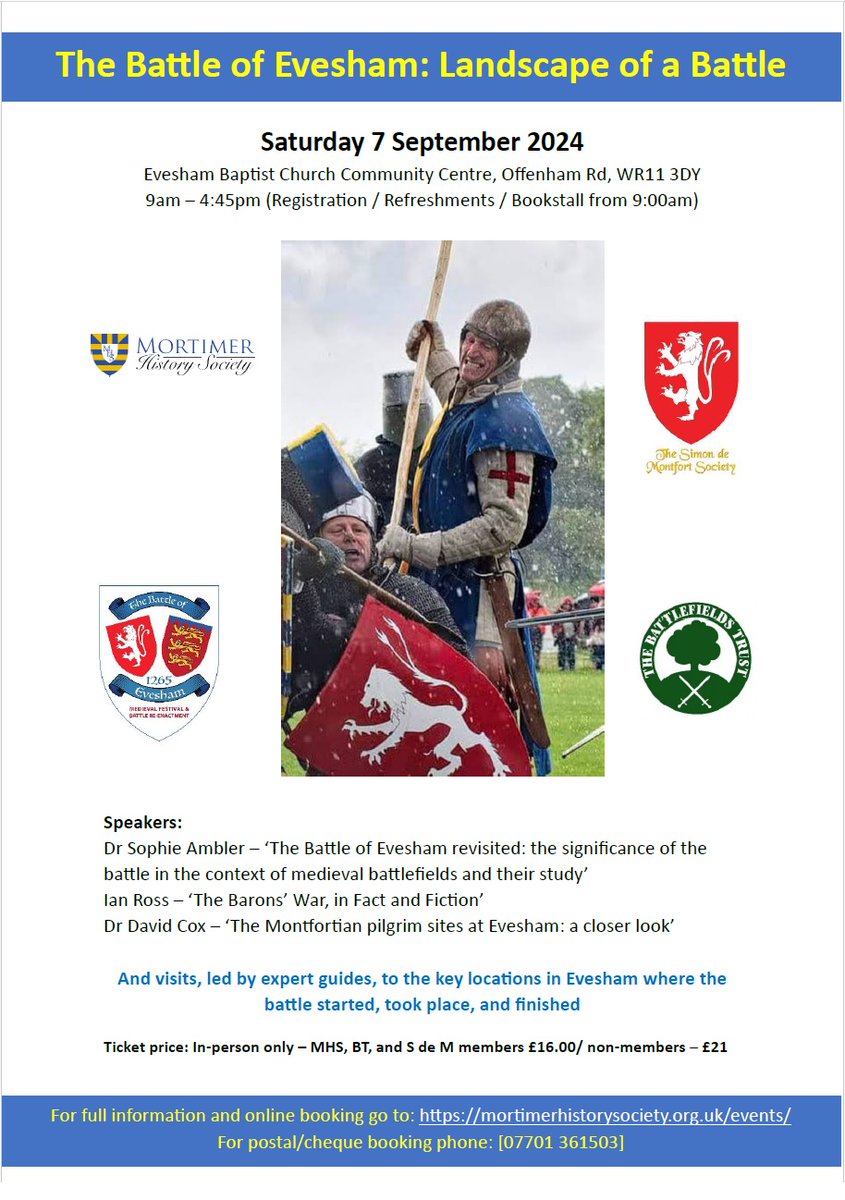 Revised location for the Evesham talk in ten days!