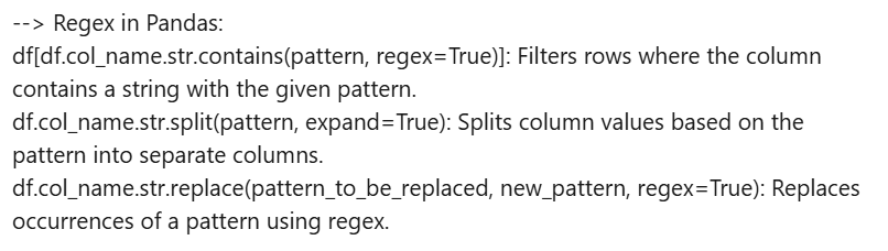chetan_sonigra's tweet image. 🚀 Day 58 of Python: Working with Strings and Regex in Pandas! 🚀 #100daysofcodepython
Hey Python enthusiasts! 🎉 Today we’re diving into string methods and regex patterns to use in Pandas.
#Python #DataScience #Regex #Pandas #DataAnalysis #Programming