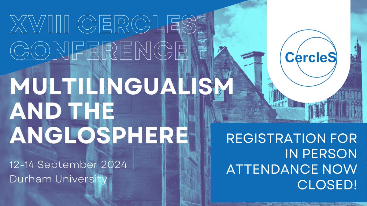 CFLS_Durham's tweet photo. In-person registration for the #CercleS2024 Conference at Durham is closed, but online registration is open until 12pm, Sept 4th. Don't forget to sign up for CercleS focus groups, COIL speed-dating, or meetups by the same date via: https://t.co/NqSwupOxDj https://t.co/Ps1kG90THg