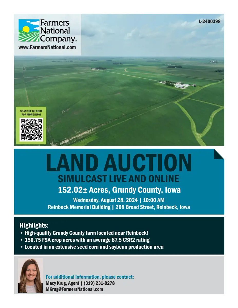 LandHeroHQ's tweet photo. 152.02 acres selling today in Grundy County today by @FarmersNational!
@theLandTalker https://t.co/NlfFddTgEL