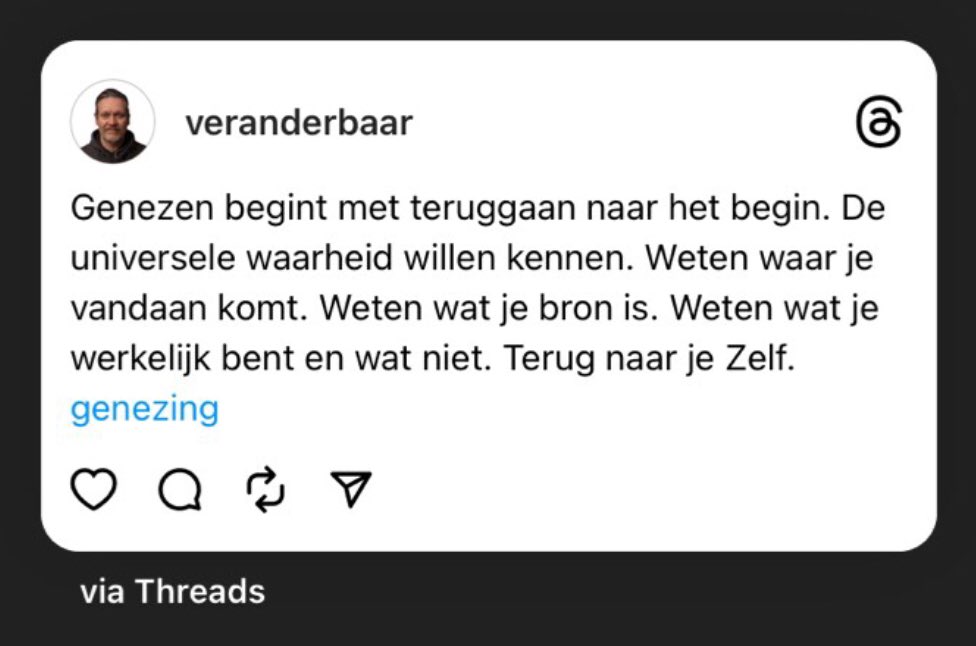 veranderbaar_'s tweet photo. Een goed begin is het halve werk. Genezen is je Zelf kennen. #genezing #bewustzijn #liefde https://t.co/nB1XDs8cpS https://t.co/YDpioJtqXA