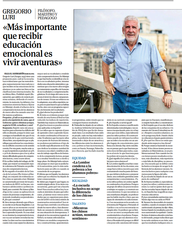 sanz_ismael's tweet photo. Las reformas tienen que contar con los docentes. La clave del éxito educativo es que todo el mundo sepa las razones de lo que está haciendo. Un sistema donde los profesores no tienen razones para apoyar lo que hacen está condenado al fracaso @GregorioLuri con @olgarsanmartin https://t.co/CgSTUszw6u