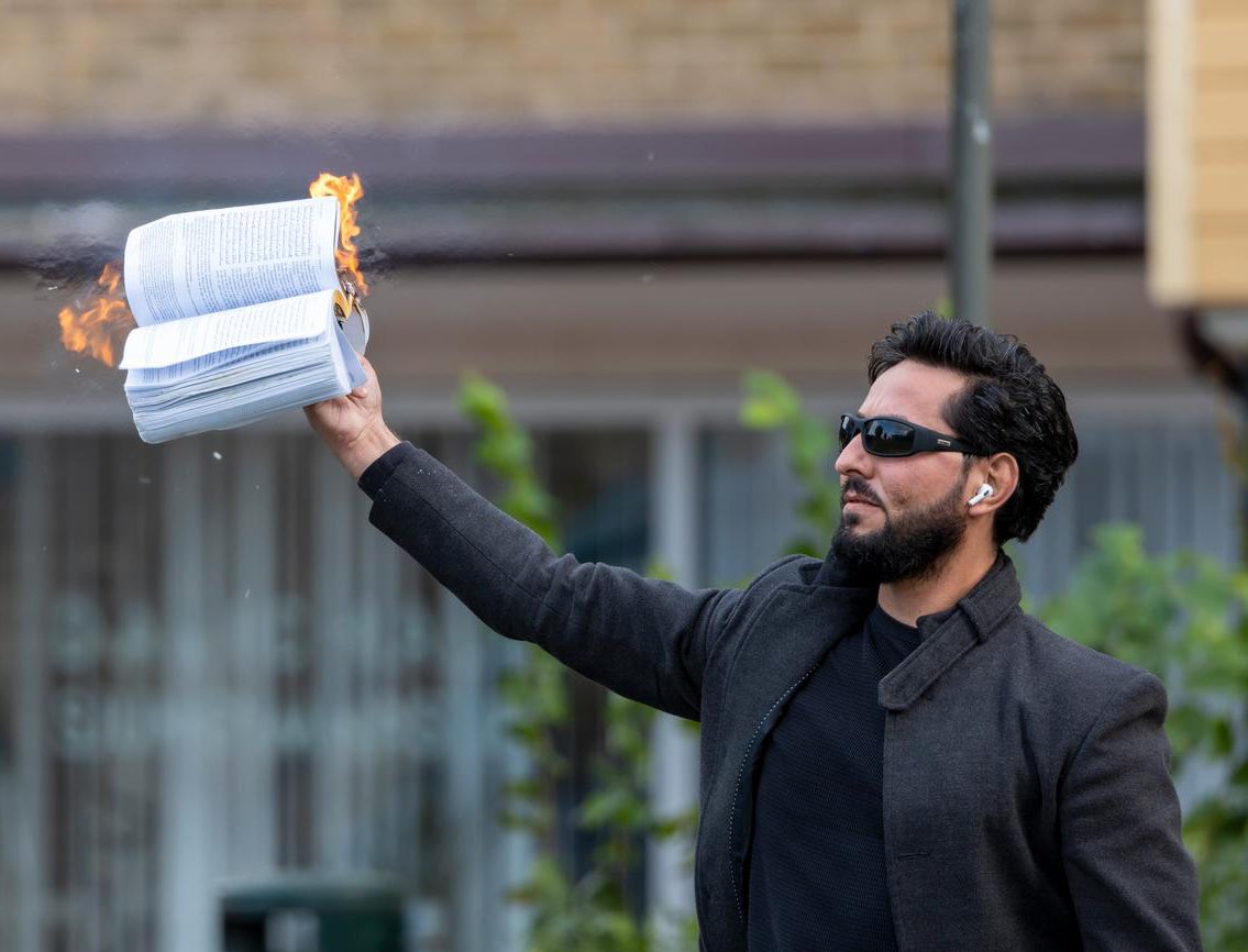 Salwan_Momika1's tweet photo. The Public Prosecutor in Sweden wants to prosecute me for burning the Quran and this was my response to the press today;

I did not know that Sweden would submit to Islam and Muslims and defend the Quran, which was written by bandits and criminals. This is a dangerous sign that freedom of expression and thought in Sweden has become in real danger. I consider these preliminary steps for the rule of Islamic Sharia law in Sweden in the future and the formulation of a blasphemy law to rule anyone who thinks, questions or criticizes religions.

All developed countries reward their thinkers except in Sweden, where they are subjected to repression and a legal war to silence them.

Finally, I am not afraid, no matter how hard they try, I will not remain silent and I will continue to expose Islam and the project of Islamizing Sweden and the West. I have sacrificed my security and the safety of my life for the sake of Sweden and the West, and your accusations will not frighten me. I am prepared for all the scenarios that are being plotted against me behind the scenes, and this is a clear political decision.