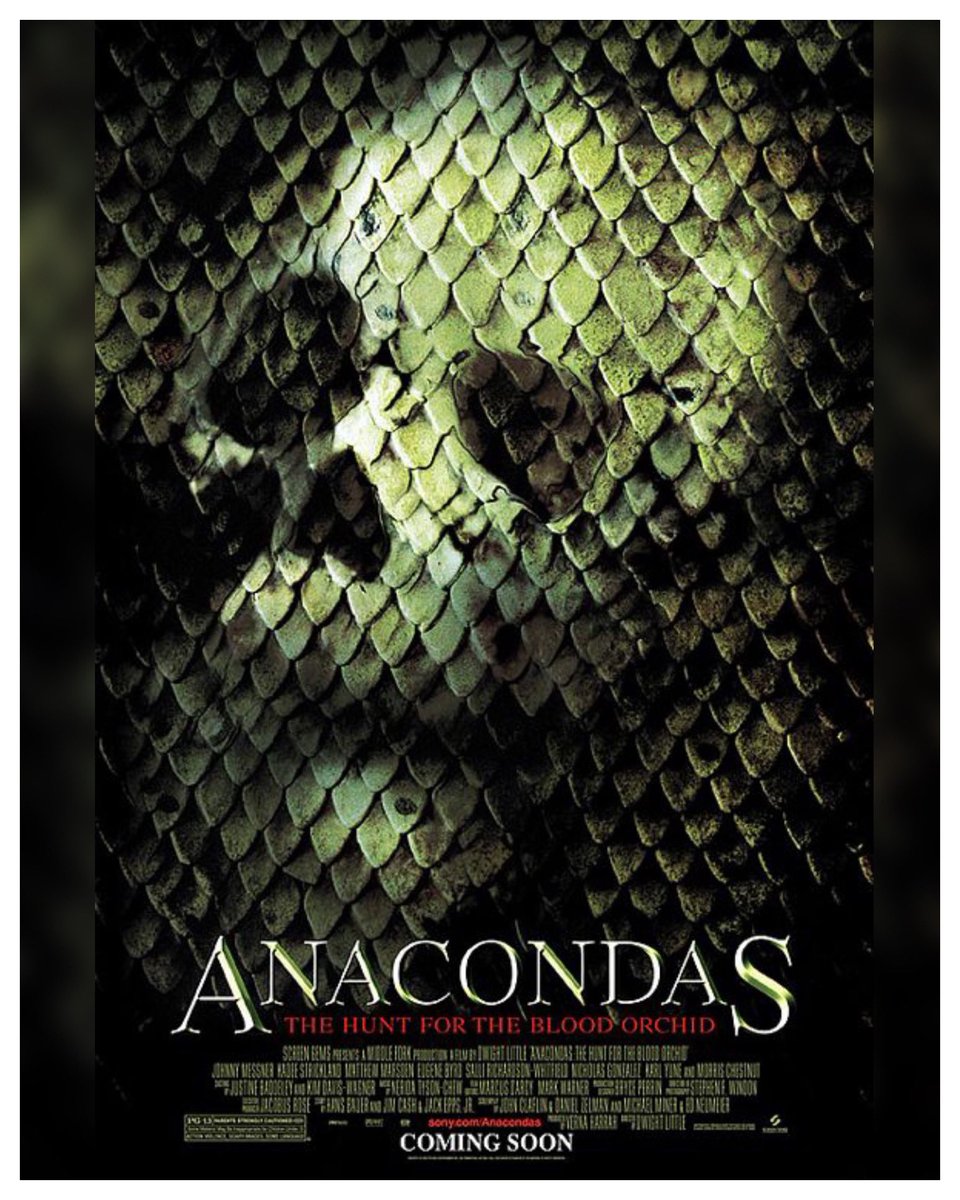 WreckLeaguePod's tweet image. 20 Years #AnacondasHuntForTheBloodOrchid Starring: #JohnnyMessner #KaDeeStrickland #MatthewMarsden #EugeneByrd #SalliRichardsonWhitfield #MorrisChestnut #KarlYune Directed By: #DwightHLittle 

#WreckLeaguePodcast