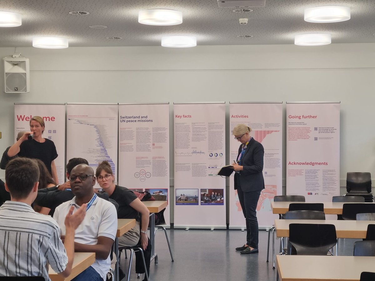 🇺🇳 The CCDP was with SWISSINT on Monday to present our exhibition on UN Peace Missions! How exciting.

SWISSINT is the centre of the Swiss Armed Forces responsible for the conduct of peace support operations abroad.

Access the exhibition content online: peacemissions.info