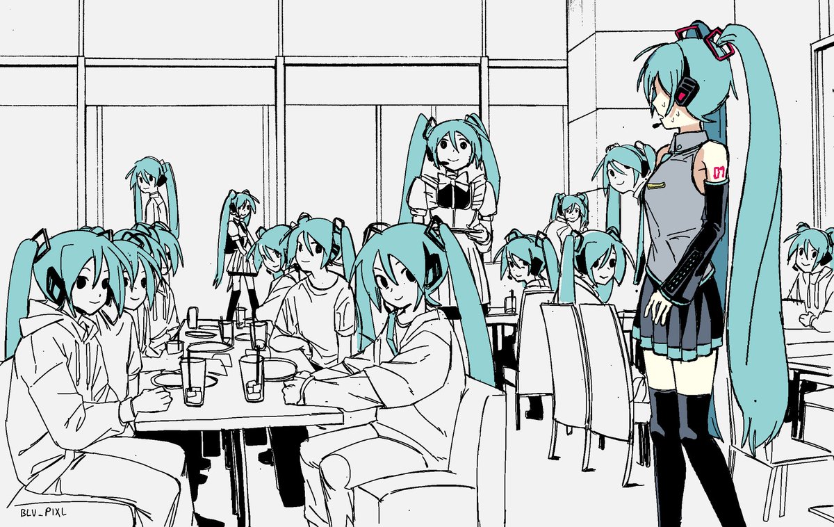 blupixl__'s tweet image. everyone is miku.