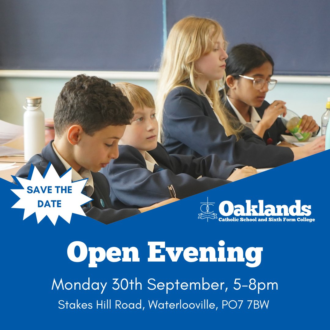 OaklandsCSchool's tweet image. Join us on Friday 30th September, 5pm-8pm to explore our school, meet our staff and explore the Oaklands community. We can't wait to see you!
#OpenEvent #Educaiton #NewStart