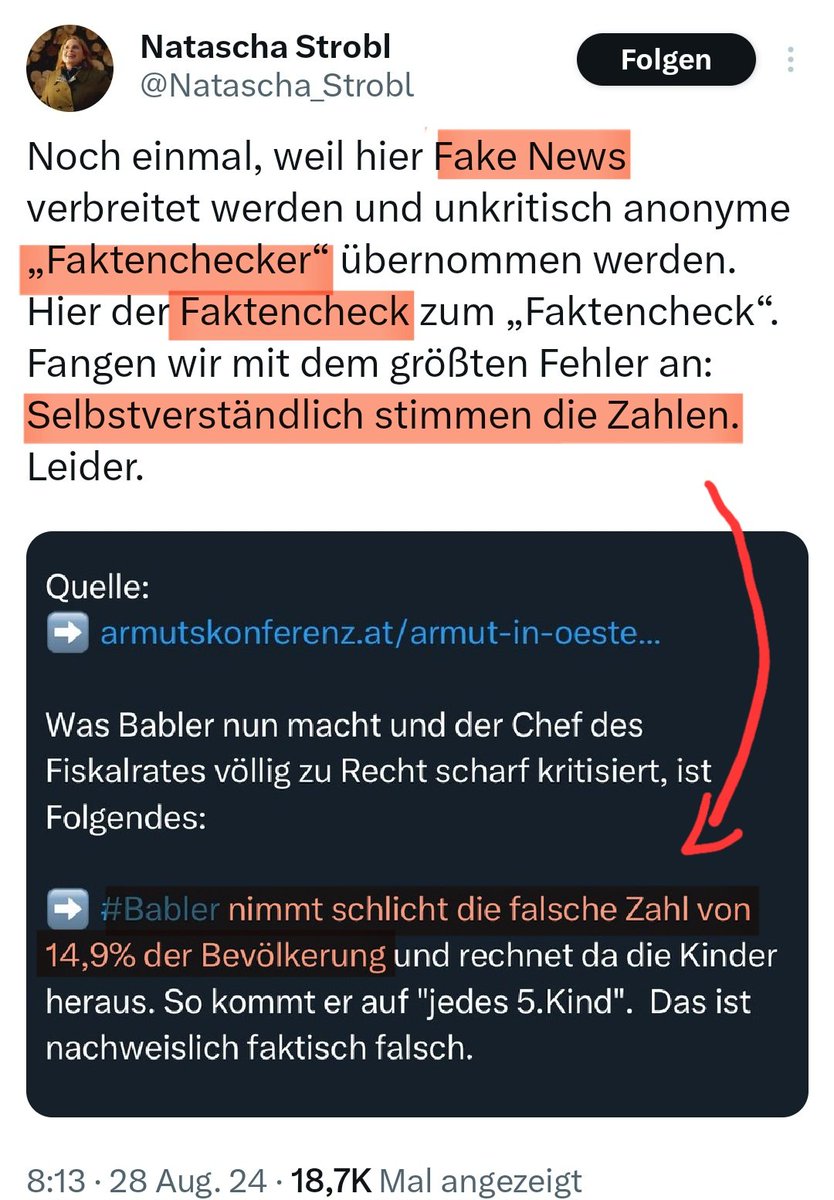 art18bvg's tweet image. FALSCHE FAKTEN? EINE ERWIDERUNG⚡️

Nun ist es also soweit: Die wunderbare Natascha Strobl hat mir als Großaccount einen ganzen #Thread gewidmet und bezichtigt mich dort der Verbreitung falscher Fakten - mit nicht ganz so wunderbarer Methodik. Kritisiert man #Babler ist der Spaß…