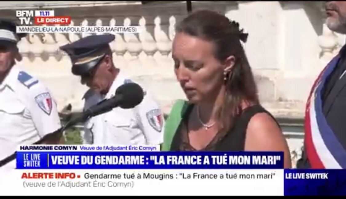 « La France a tué mon mari, le père de mes enfants, par son insuffisance, son laxisme et son excès de tolérance. »

Oui la politique de ce gouvernement est criminelle. La douleur de cette femme ne peut rester sans réponse.