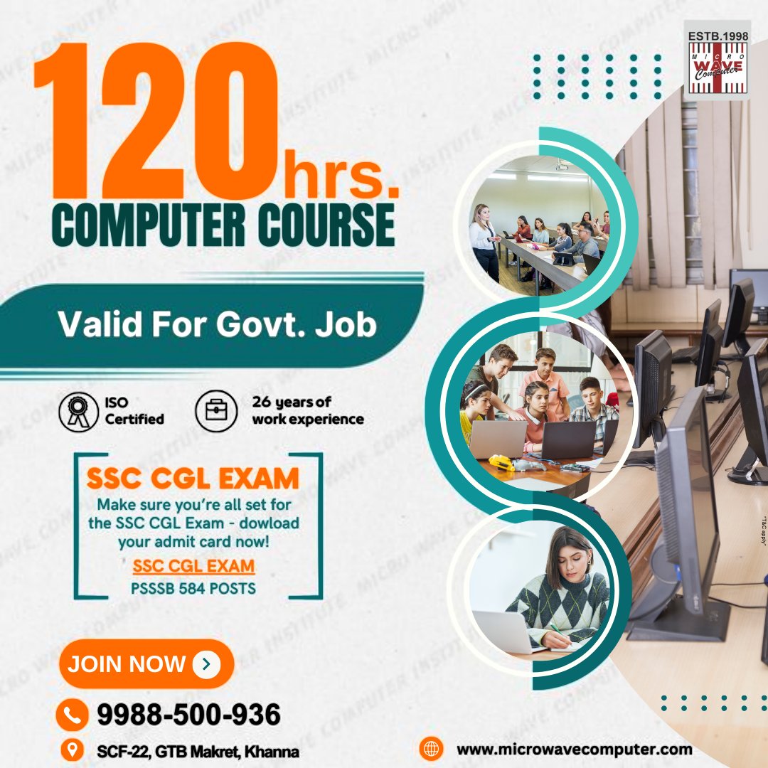 mwc_98's tweet image. 👉Transform your tech skills with our 120-hour computer course. From basics to advanced, gain expertise in no time!
📲Call for more information-99885-00936
📌SCF-22, GTB Market, Khanna
#120hourcourse #computercourses #digitalskills #TechCareers #microwavecomputer #khanna