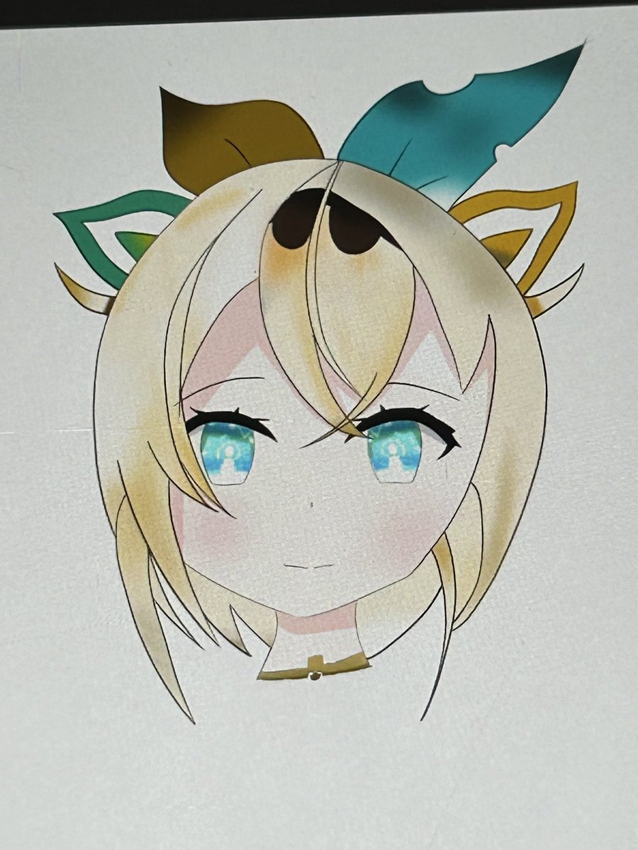 chano36's tweet photo. 今日はたまちゃんに来てもらって、イラストを描きたい次男にアドバイスいただいた
思ったより上手に書けててビックリ！
模写は得意だけど、たまちゃんとの時間でグッと上手くなった気がする！
これからもがんばれ！
書いたのは次男が好きな風真いろはちゃんだそうです https://t.co/OxE4SXboyu