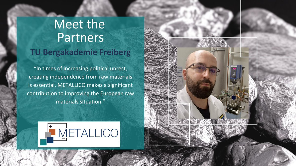 For our series Meet the Partners, we today introduce you to @TUBergakademie. 

In #METALLICO, they are responsible to optimize the COOL+ process on a laboratory scale.

Read the whole interview about their work in our blog: metallico-project.eu/Blog.html

#lithium #recovery